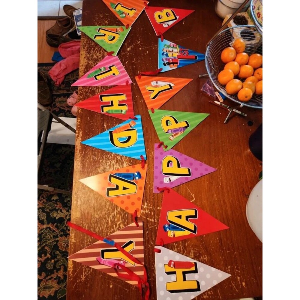 Baby First Color Crew 1st Birthday Banner Pennants